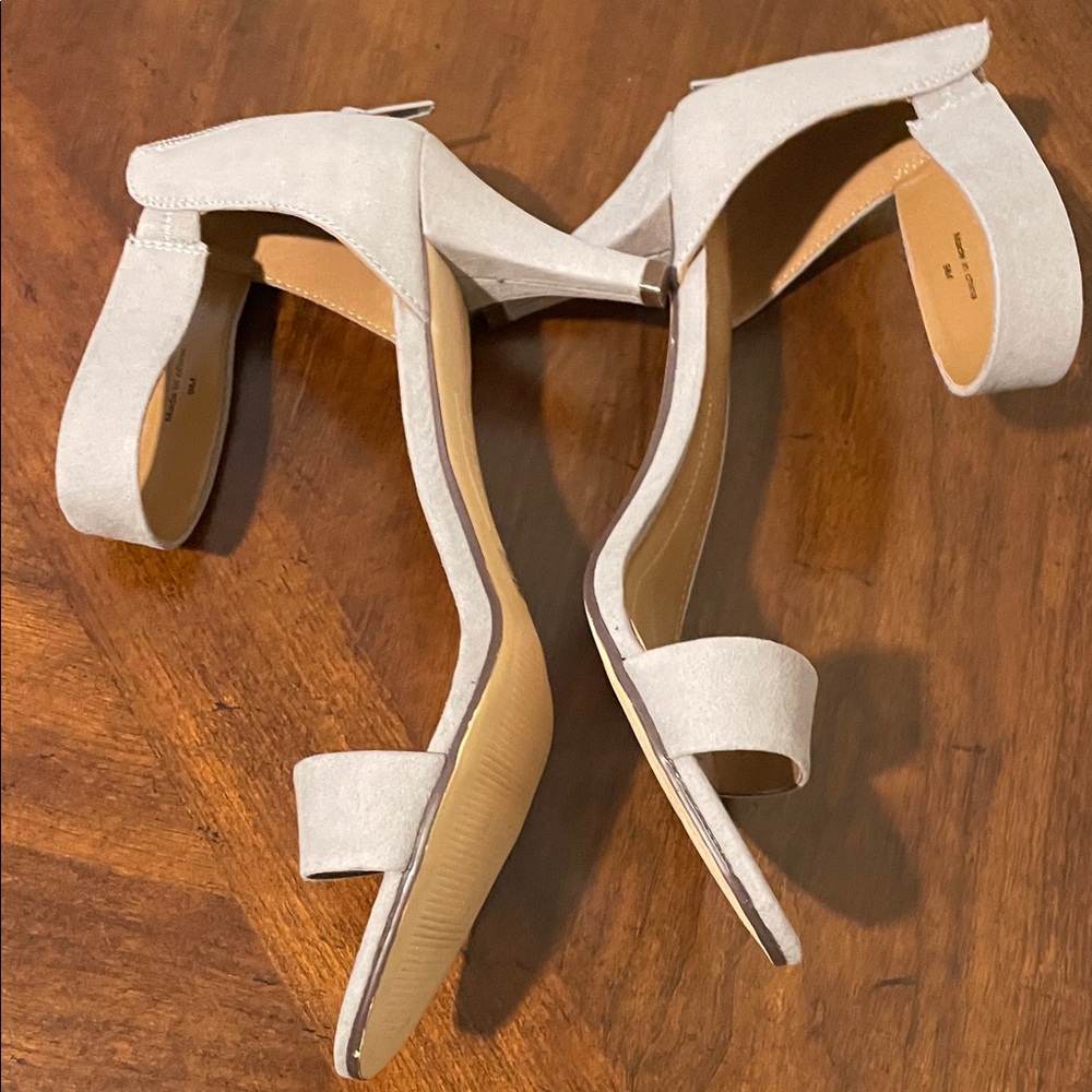 Style & Co. Cream Open-Toe Heels - Picture 3 of 7